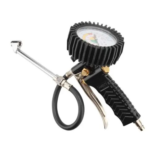 Árengedmény NEO TOOLS Pneumatikus kerékfúvó pisztoly, nyomásmérővel 80mm, dupla teherautó kerekekhez