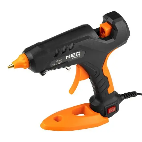 Alacsony ár NEO TOOLS Ragasztópisztoly 11mm, 60/100W, 12 ragasztópatron, 3 ujjvédő, textil tok