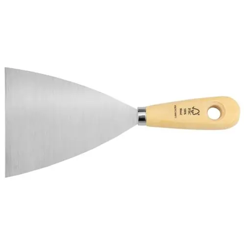 Prémium TOPEX Festékkaparó, spakli, 100mm, rozsdamentes acél, fanyelű, min. rendelés: 3db