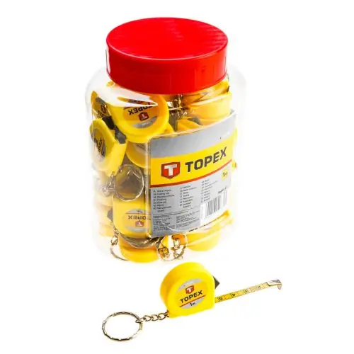 TOPEX Mini mérőszalagok 1m, kínálóüvegben, rendelési egység: 40db Nézd meg most