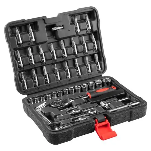 Biztonságos fizetés Top Tools Dugókulcskészlet + bitkészlet 1/4", 49db
