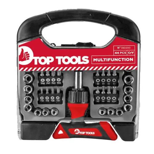 Top Tools Dugókulcskészlet + bitkészlet, 44db Ne maradj le