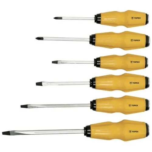 TOPEX Csavarhúzó készlet, üthető, 6db Expressz szállítás