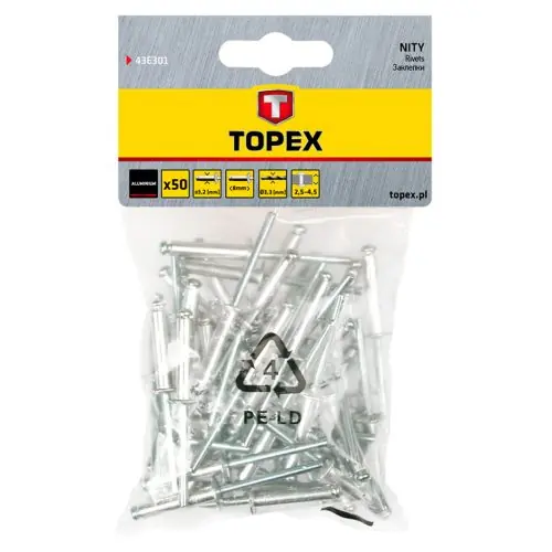 Vedd meg most TOPEX Popszegecs 3.2x8mm, 50db
