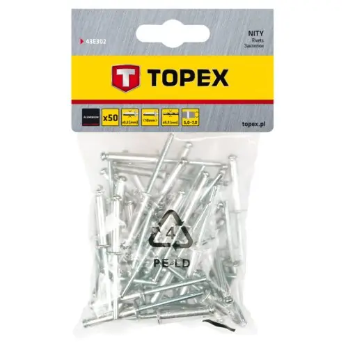 Csak ma TOPEX Popszegecs 3.2x10mm, 50db