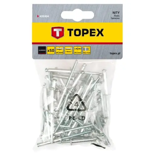 TOPEX Popszegecs 4x16mm, 50db Csak ma