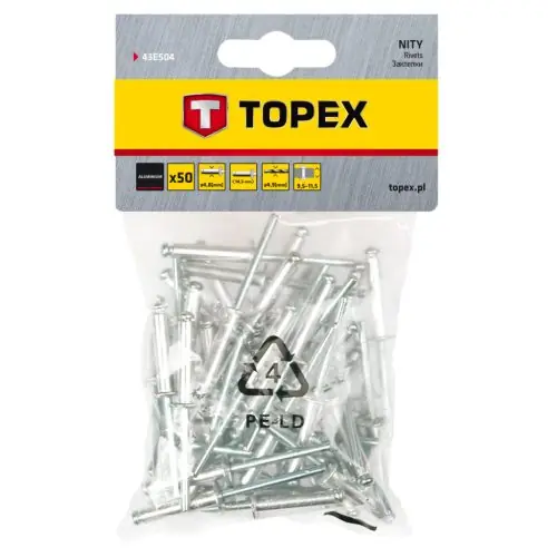 Korlátozott ajánlat TOPEX Popszegecs 4.8x14mm, 50db