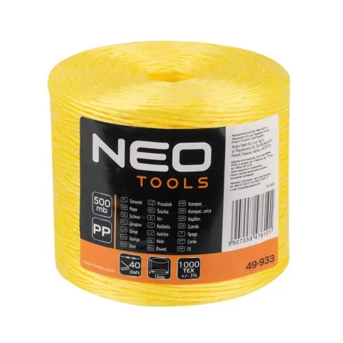 Vedd meg most NEO TOOLS Polipropilén, PP, zsinór, 500m