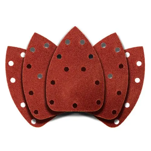 Exkluzív ajánlat GRAPHITE Csiszolópapír deltacsiszolóhoz, tépőzáras, 11 lyukas 140x140x80mm, K60, 5db