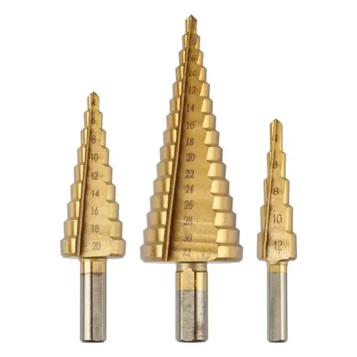 Legjobb ár GRAPHITE Lépcsős fúró készlet, HSS-Titán, 4-12mm, 4-20mm, 4-32mm, 3db