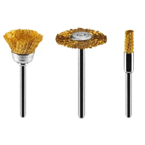 Olcsó GRAPHITE Csapos kefe készlet 3db, sárgaréz befejezőkefe, pohárkefe, kerékkefe