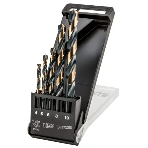 Ingyenes szállítás GRAPHITE HSS-CNC csigafúró készlet, 124°, Pro-Tec, 4-10mm, 5db