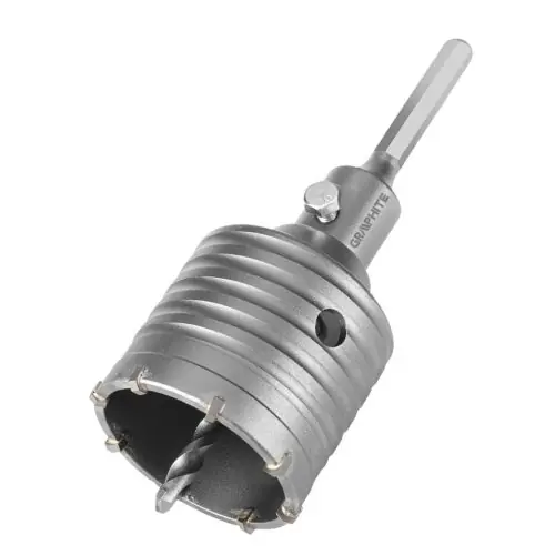 Ajánlat GRAPHITE Koronafúró, körkivágó, 65mm, HEX hatszög szárral, központfúróval