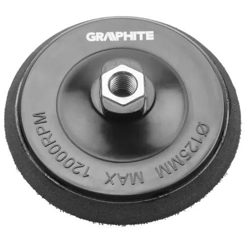 Újdonság GRAPHITE Rugalmas csiszolótányér tépőzáras 125mm, M14