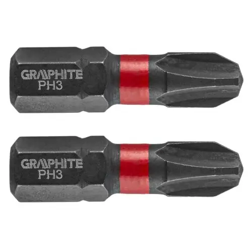 Biztonságos fizetés GRAPHITE Torziós ütvecsavarozó bit PH3x25mm, 2db