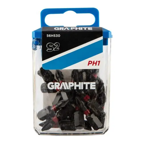 Szezonális akció GRAPHITE Torziós ütvecsavarozó bit PH1x25mm, 20db