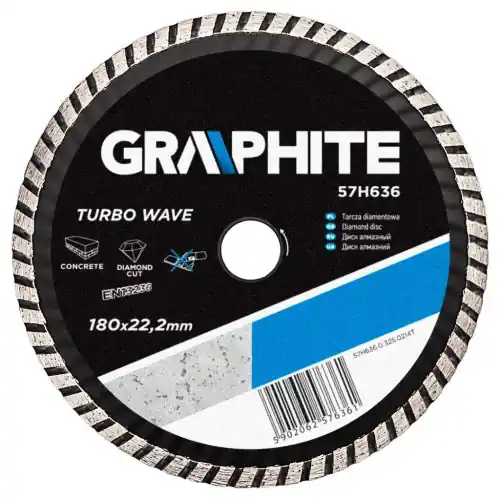 Vedd meg online GRAPHITE Gyémánt vágókorong 180mm turbo hűtőbordás