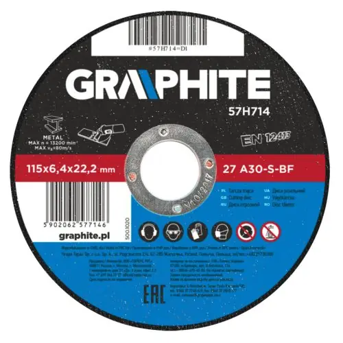 Kiárusítás GRAPHITE Tisztítókorong fém 115x6.4mm