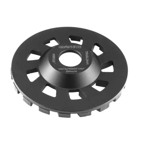 GRAPHITE Gyémánt csiszolókorong 115x22.2x5mm, C szegmenses Azonnali szállítás