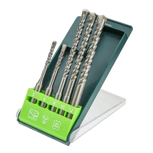 Biztonságos fizetés VERTO Betonfúró készlet SDS PLUS 5, 6 x110mm + 8, 10, 12 x160mm, 5db