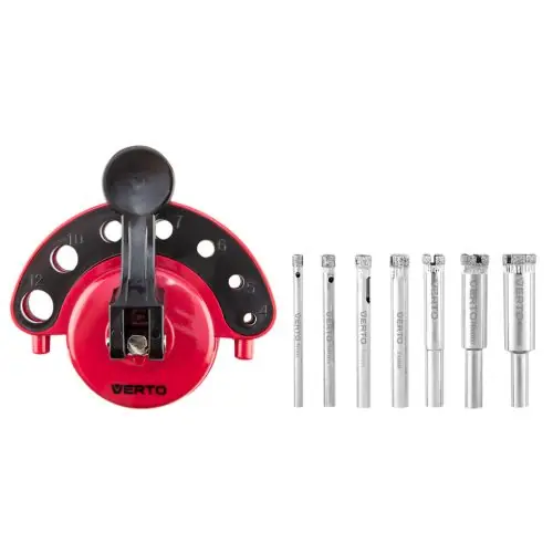 VERTO Gyémánt fúrókészlet 5-12mm fúrószár, fúrószár vezető, 8db Vedd meg most