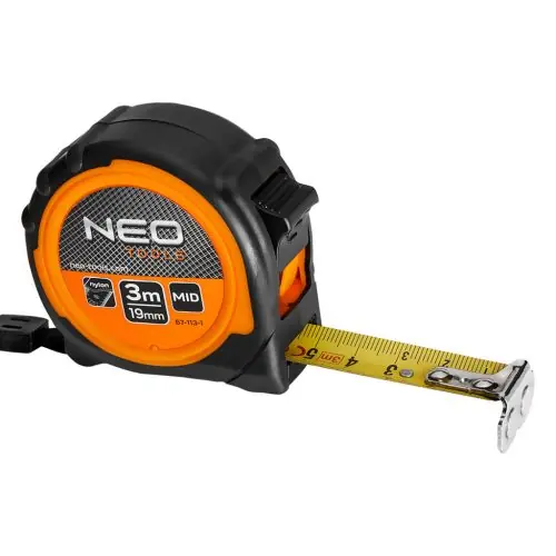 Szuper akció NEO TOOLS Mérőszalag 3m / 19mm, mágneses, dupla fékes