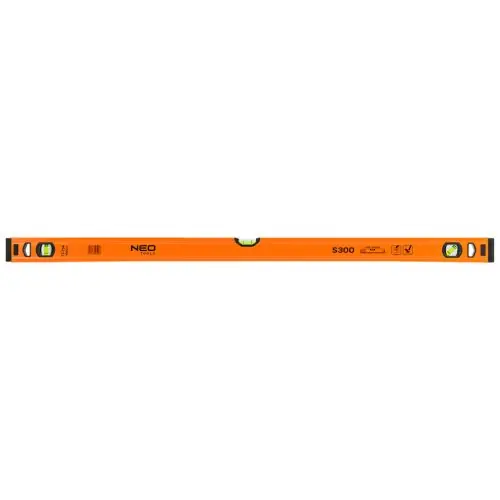 Szezonális akció NEO TOOLS Alumínium vízmérték S300, 3 libellás, 100cm