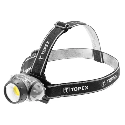TOPEX Fejlámpa 3W LED cob, elemes 3xAAA Vásárlói kedvenc