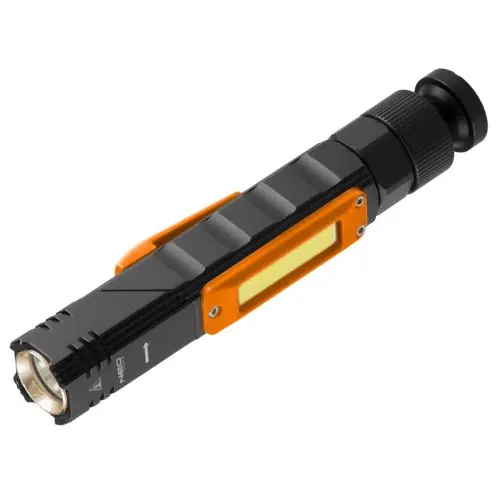 Gyors kiszállítás NEO TOOLS Zseblámpa, tölthető, 2 funkciós USB 300lum, CREE XPE + COB LED, 3W