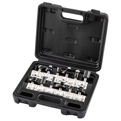 GRAPHITE Felsőmaró kés készlet, 8mm szárral, 12db Gyors kiszállítás