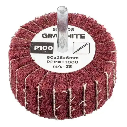 Azonnal elérhető GRAPHITE Csiszolókerék csapos, 60x25x6mm, P100