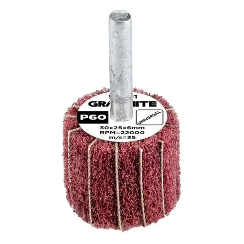 Újdonság GRAPHITE Csiszolókerék csapos, 30x25x6mm, P60
