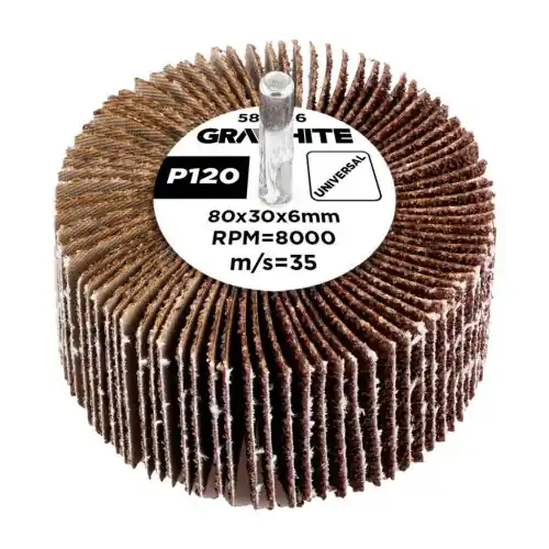 GRAPHITE Csiszolókerék csapos 80x30x6mm, P120 Ajánlat