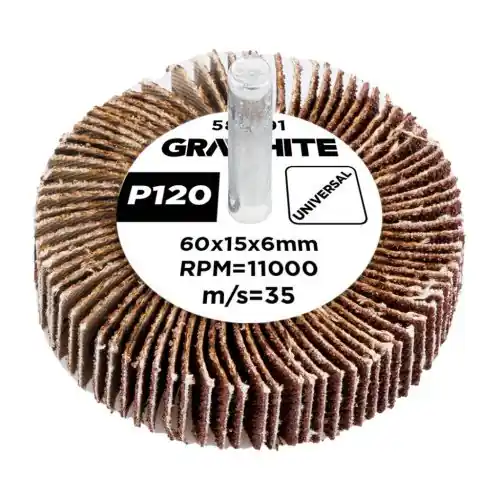 Akciós ár GRAPHITE Csiszolókerék csapos 60x15x6mm, P120