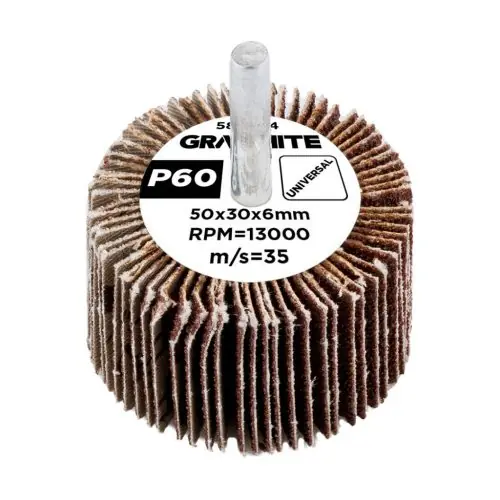 Azonnali szállítás GRAPHITE Csiszolókerék csapos 50x30x6mm, P60