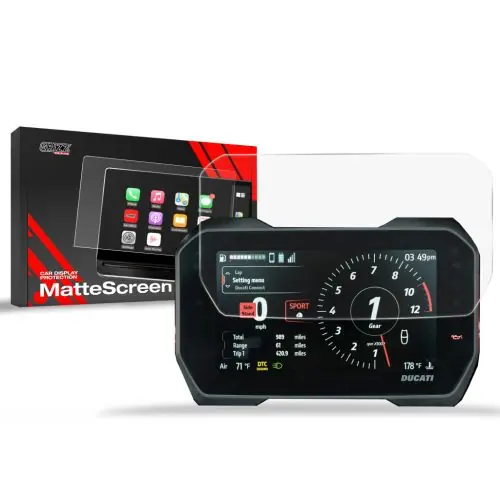 Szezonális akció EgriAuto GRIZZ 1 darabos Motor Kijelzővédő fólia Matt Ducati Multistrada V4 S 7" (2024)