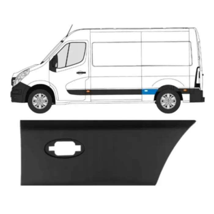 Nissan NV400 új utángyártott kerék előtti díszléc bal oldal 2011-től Legnépszerűbb