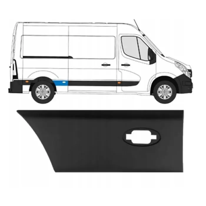 Végkiárusítás Nissan NV400 új utángyártott kerék előtti díszléc jobb oldal 2011-től