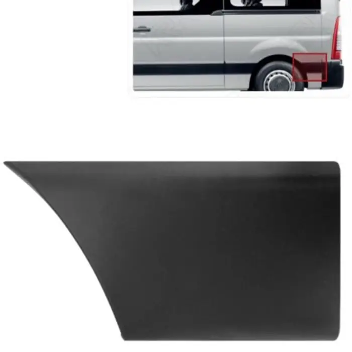 Gyors kiszállítás Opel Movano B új utángyártott hátsó kerék utáni díszléc dobozos verzió bal oldal (L1) 2010-től