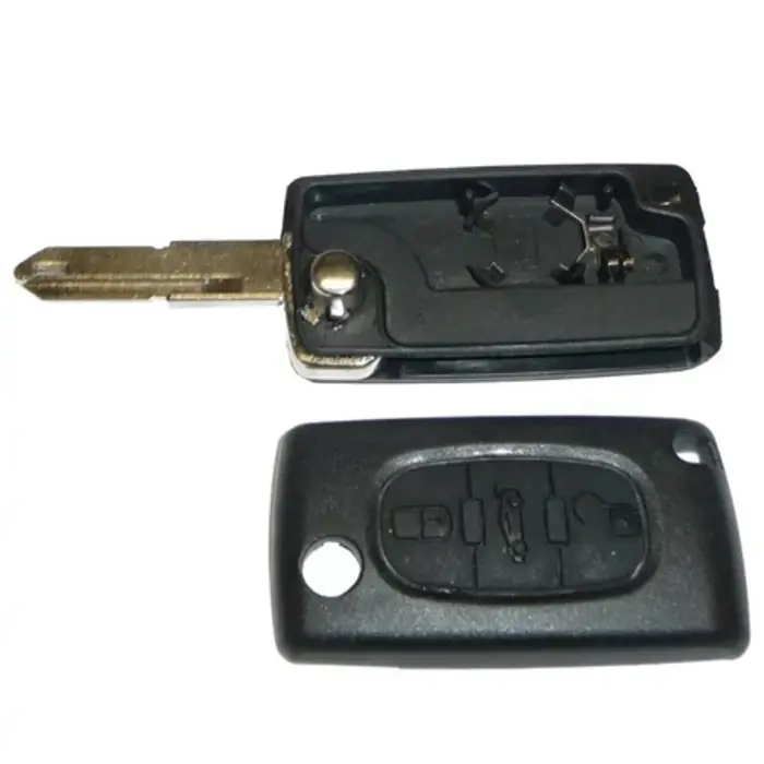 Peugeot 307 új utángyártott bicskakulcs 3 gombos hegyes 2000-2012-ig Legkelendőbb